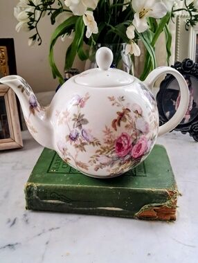 Brompton Rose Fine China Teapot 